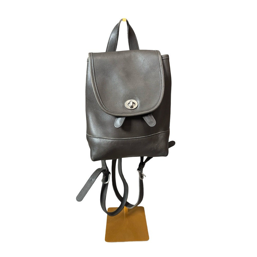 Coach Vintage 9960 Mini Backpack Charcoal Gray Glove Tanned Leather